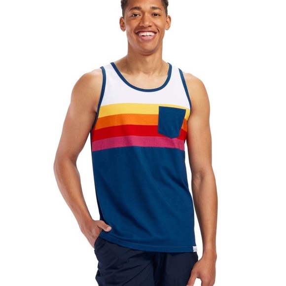Tipsy Elves Other - MEN'S SLICE OF SUNSET TANK TOP Multicolor Striped NWT